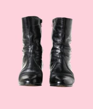 Women's Black Lace Up Ankle Boots