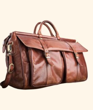 Time Resistance Leather Garment Bag Suit Duffel