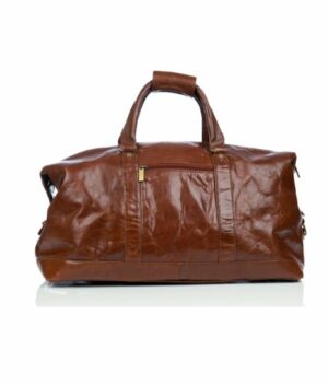 Large Leather Duffel Bag for Gym and Travel